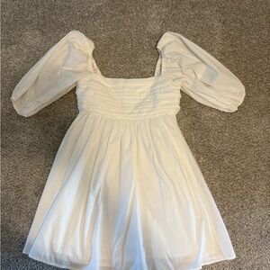 ABERCROMBIE puff sleeve dress- white